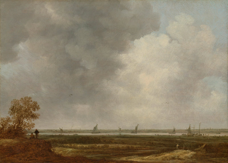 Vue sur les plaines inondables d'une rivière - Jan van Goyen