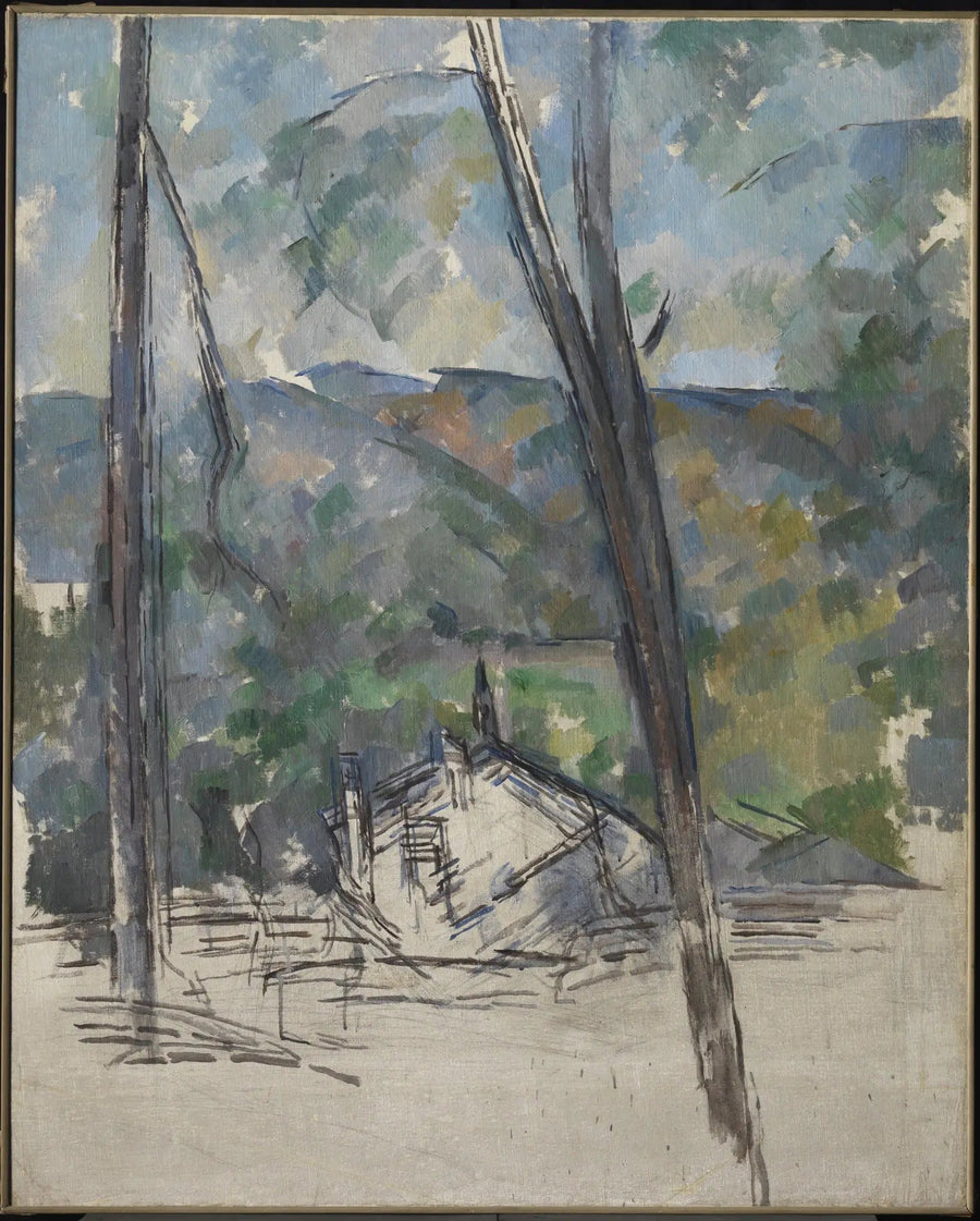 View towards the Tholonet road near the Château Noir - Paul Cézanne