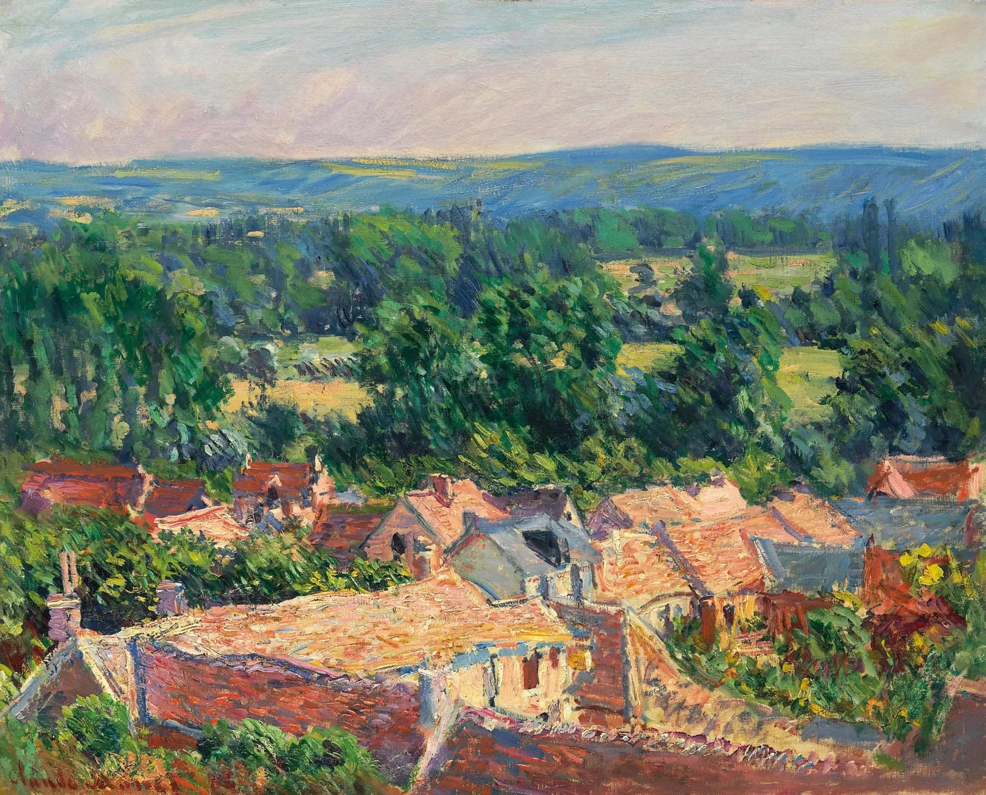 Vue du village de Giverny W1072 par Claude Monet