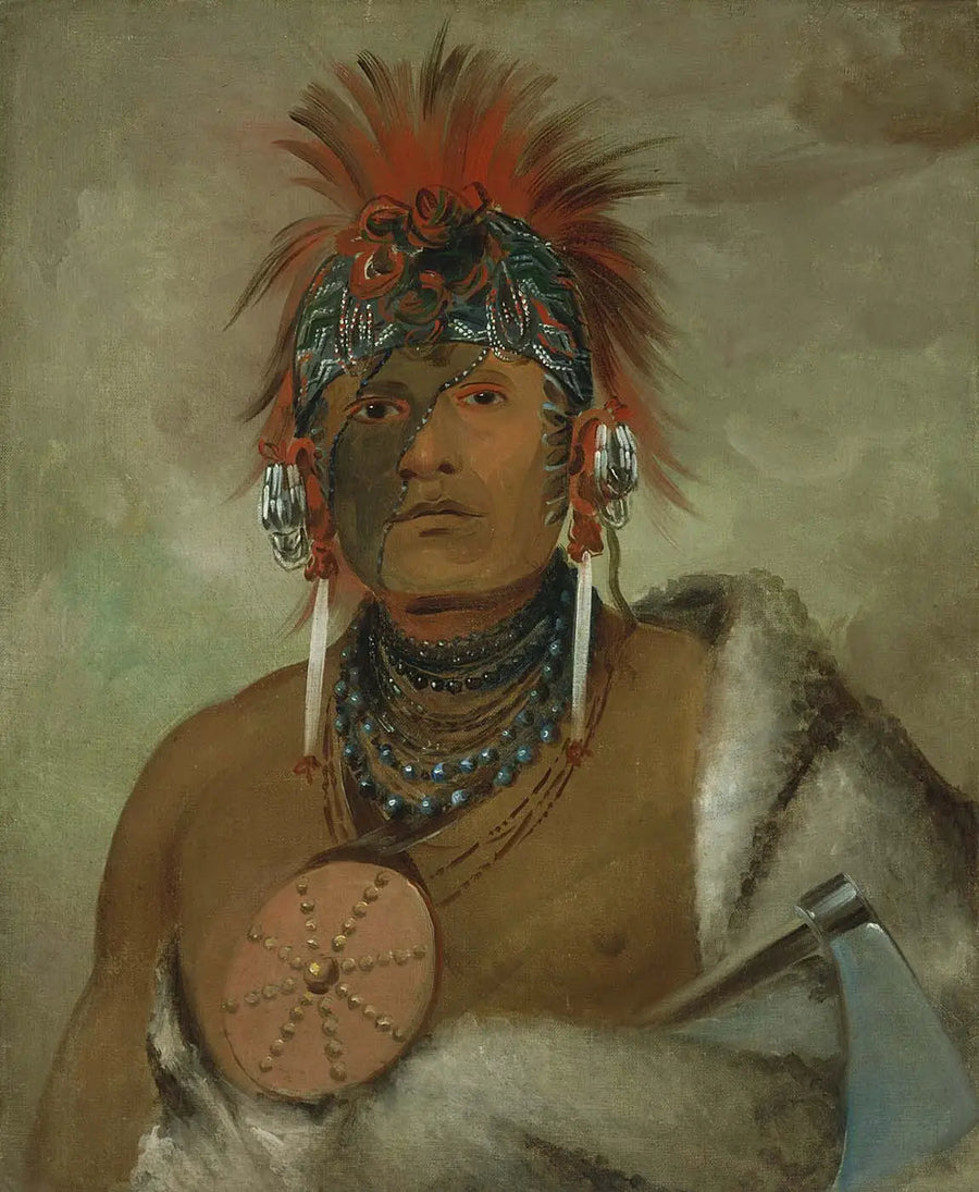 Wá-hón-ga-shee, No Fool, a great idiot - George Catlin