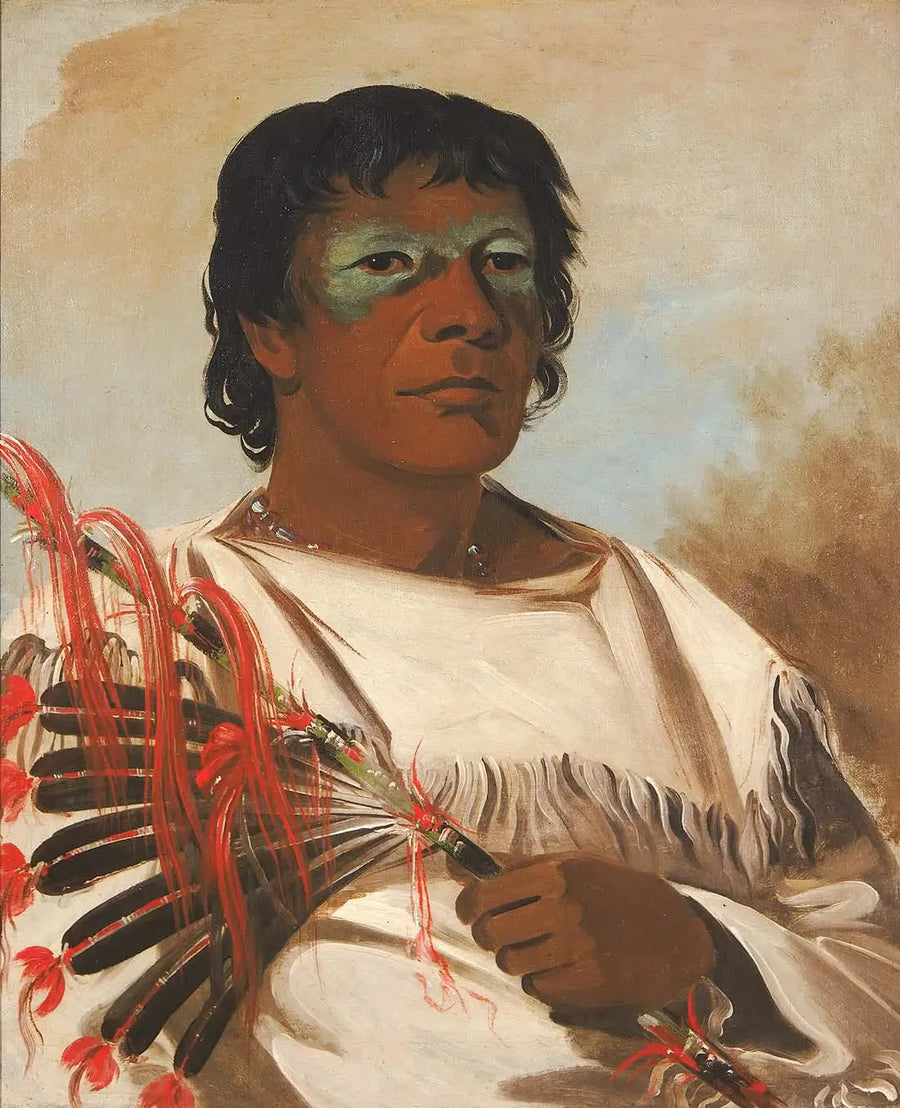 Wah-pe-kée-suck, White Cloud (called the Prophet), advisor to Black Hawk - George Catlin