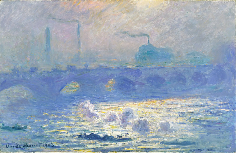Waterloo Bridge, sunlight effect - Claude Monet