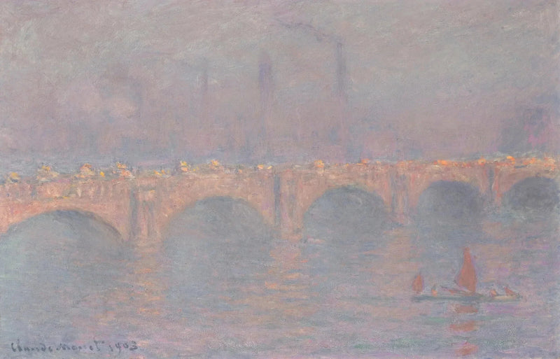 Waterloo Bridge, veiled sun W1591 - Claude Monet