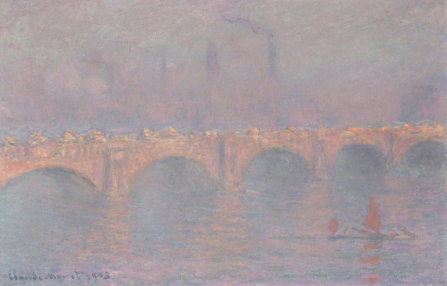 Waterloo Bridge, veiled sun - Claude Monet