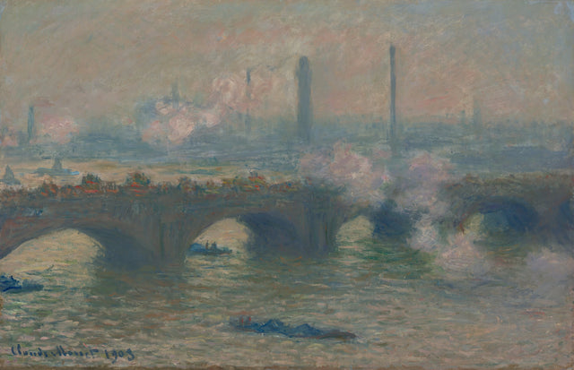 Waterloo Bridge, gray day - Claude Monet