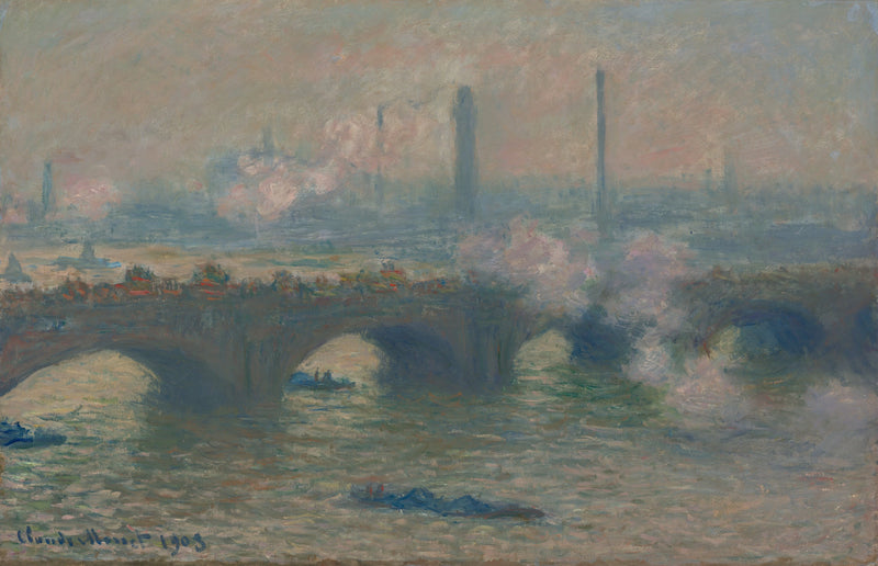 Waterloo Bridge, gray day - Claude Monet