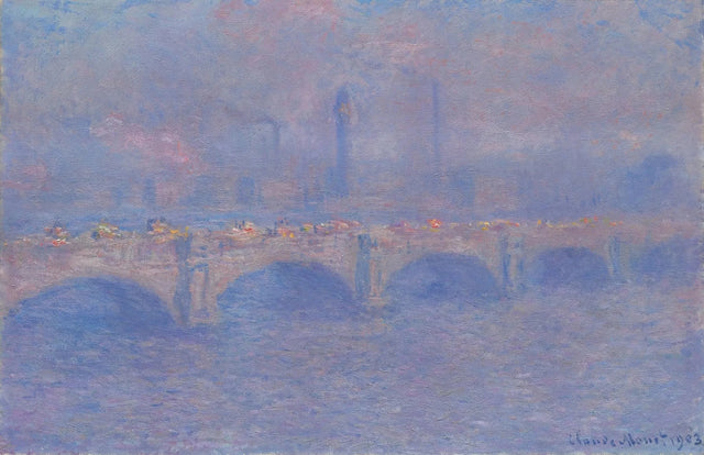 Waterloo Bridge, sun effect - Claude Monet