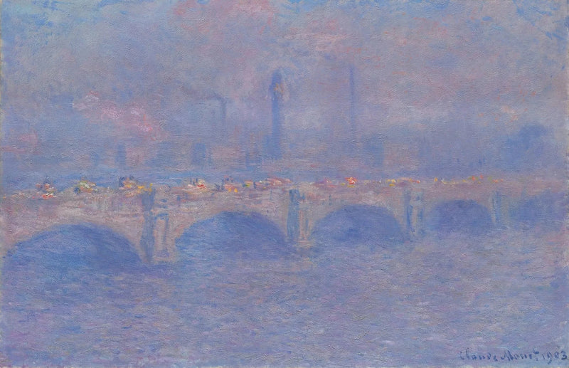 Waterloo Bridge, sun effect - Claude Monet