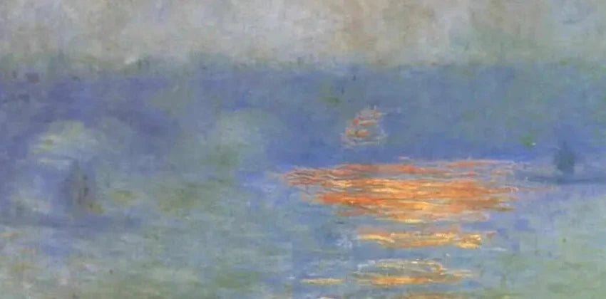Détail du pont, des bateaux et du reflet solaire sur la Tamise