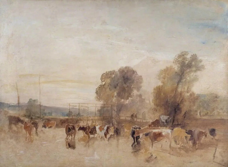 Weir and Cattle - J. M. W. Turner