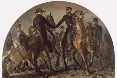 Wellington and Blücher at the Battle of Waterloo - Adolph von Menzel