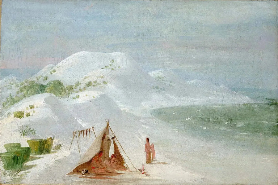 White Sand Bluffs, on Santa Rosa Island, near Pensacola - George Catlin