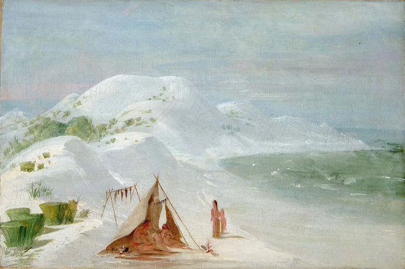 White Sand Bluffs, on Santa Rosa Island, near Pensacola - George Catlin