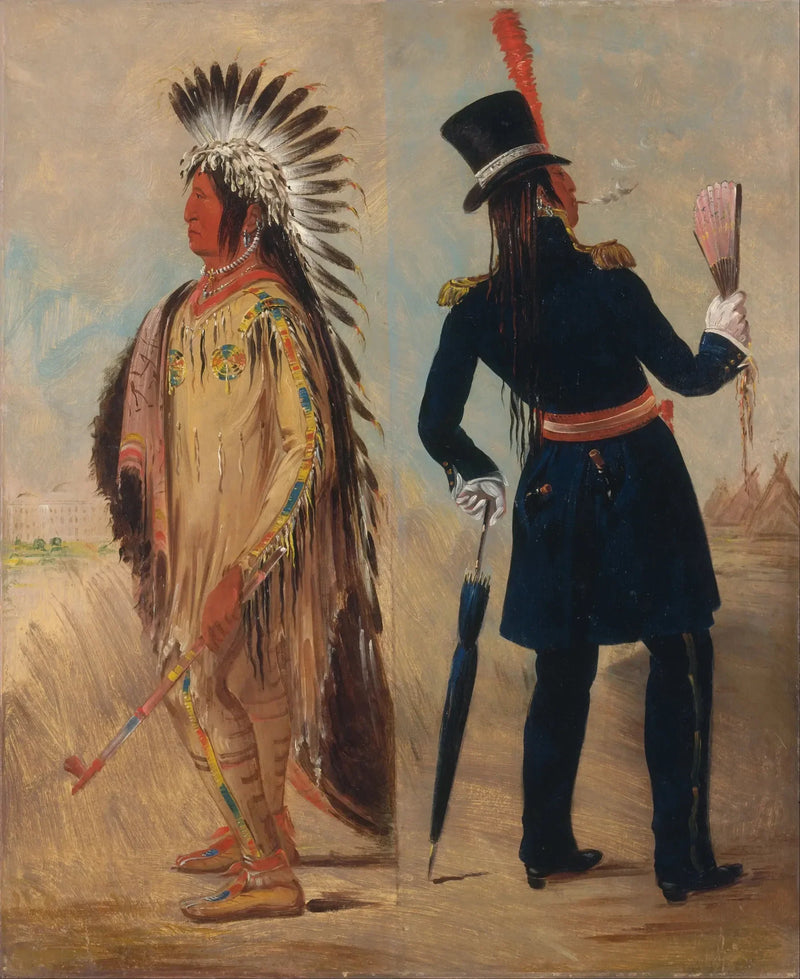 Wi-jún-jon, Pigeon Egg Head (The Light) Round trip from Washington - George Catlin