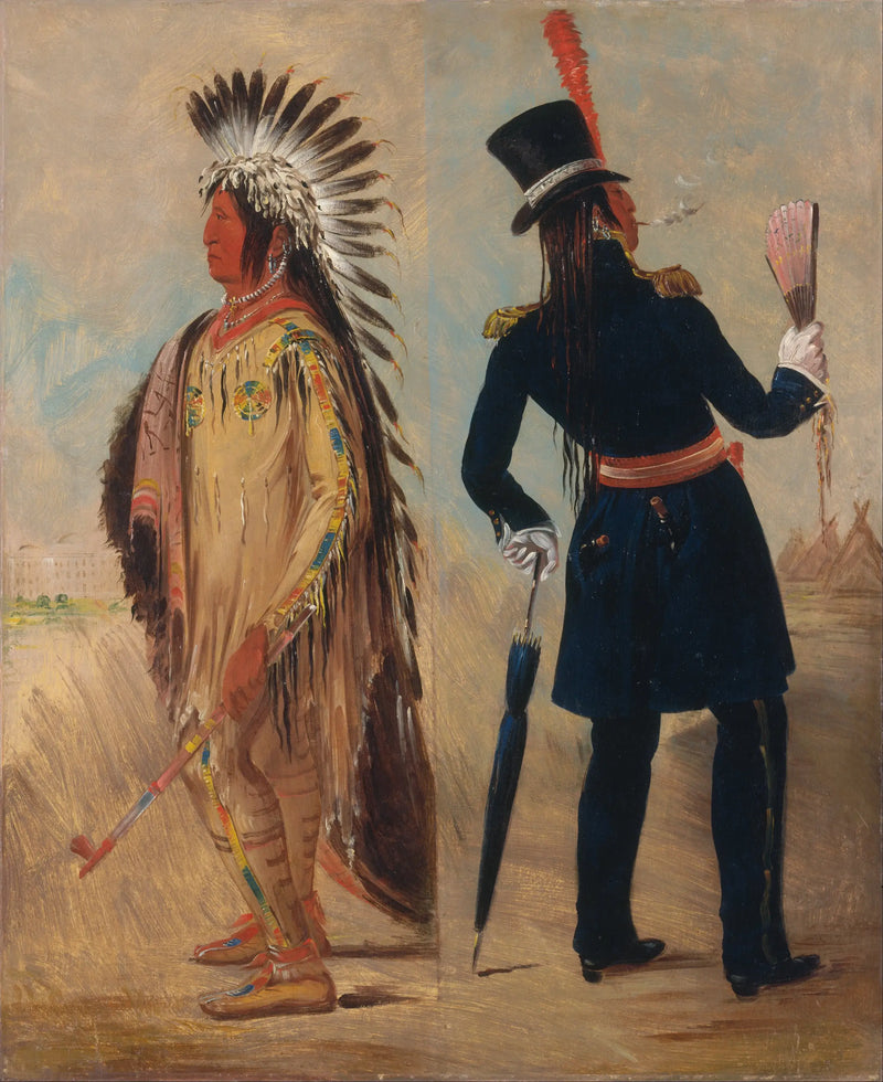 Wi-jún-jon, Pigeon Egg Head (The Light) Round trip from Washington - George Catlin