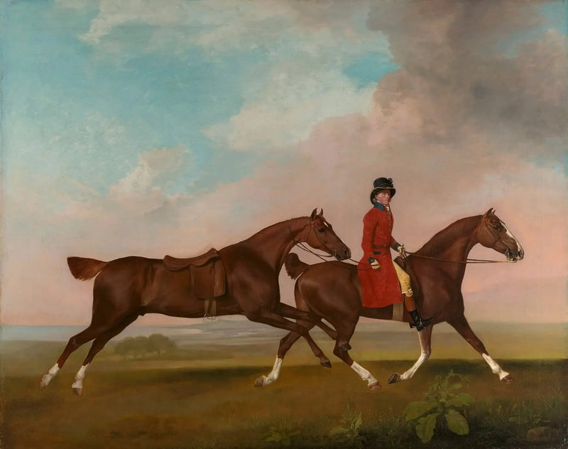 William Anderson with two saddle horses - George Stubbs