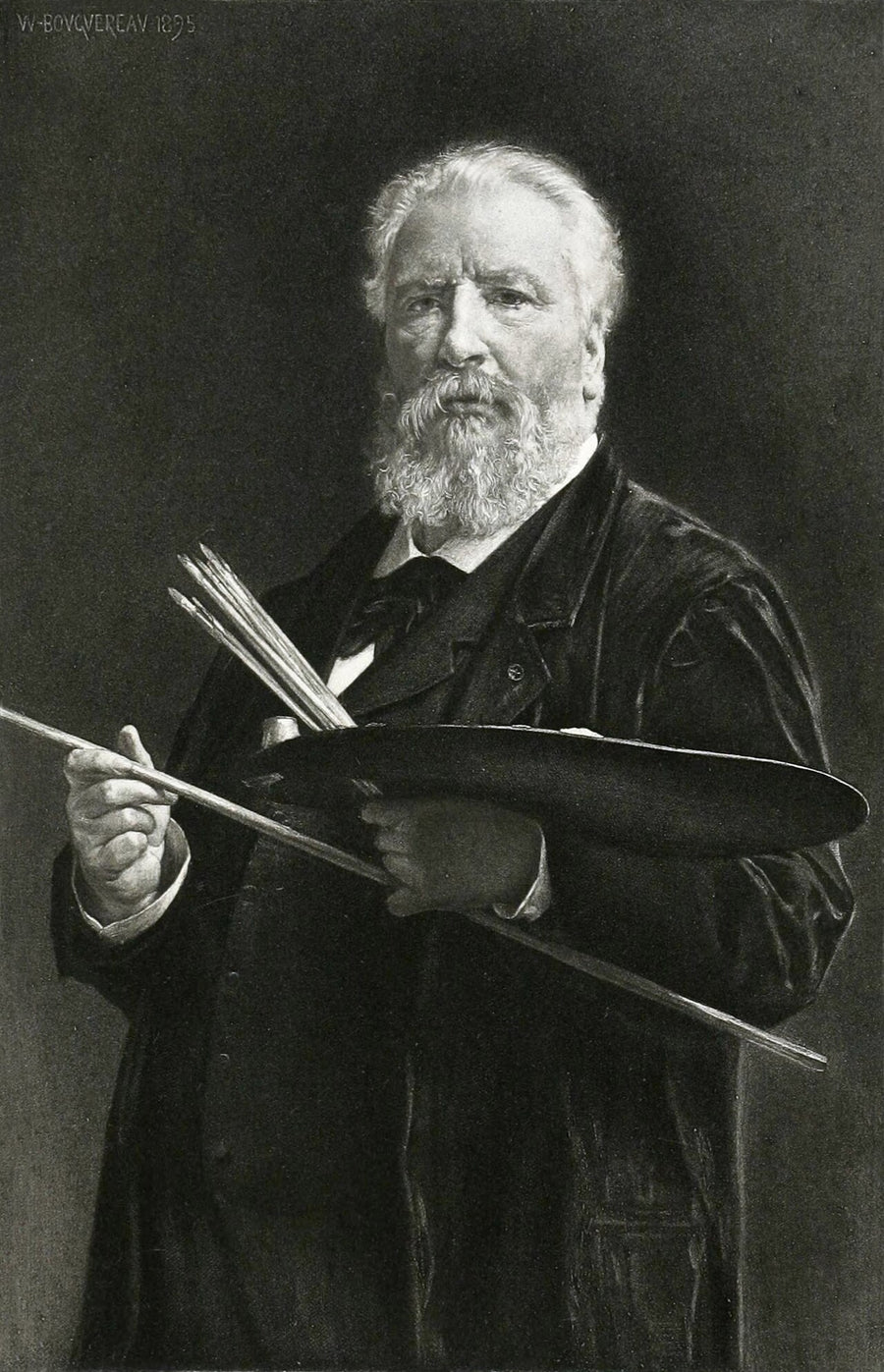 Autoportrait à la palette, William Bouguereau, 1895, catalogue 1895/01