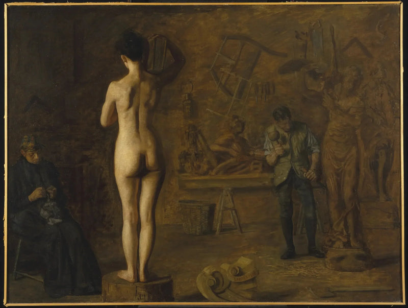 William Rush sculpting his allegorical figure of the Schuylkill River - Thomas Eakins