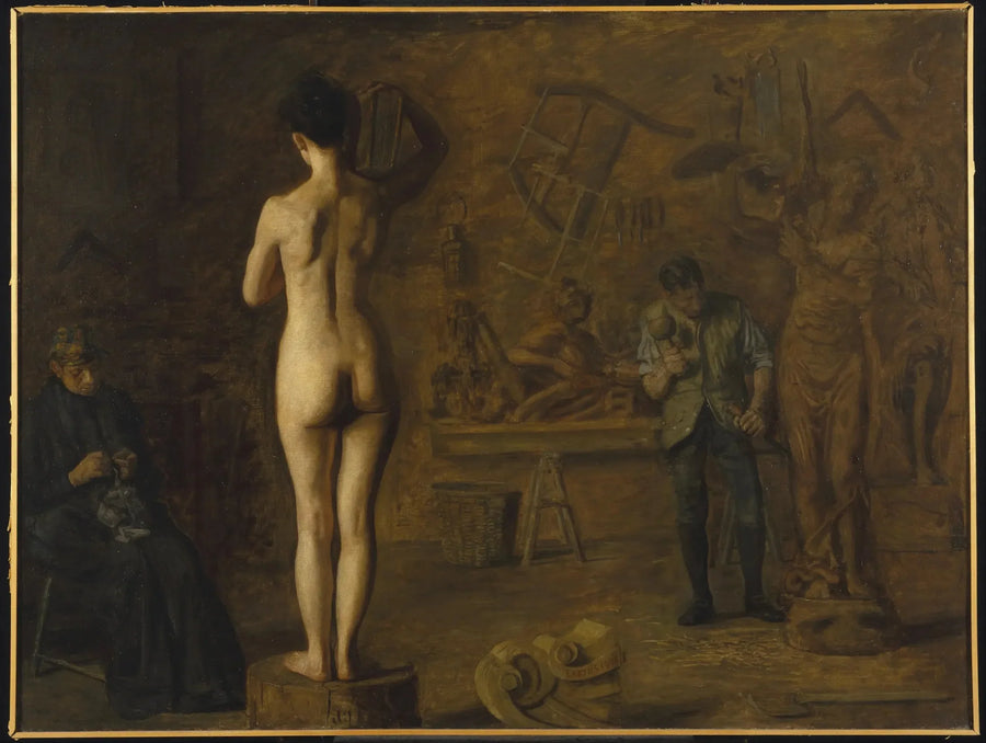 William Rush sculpting his allegorical figure of the Schuylkill River - Thomas Eakins