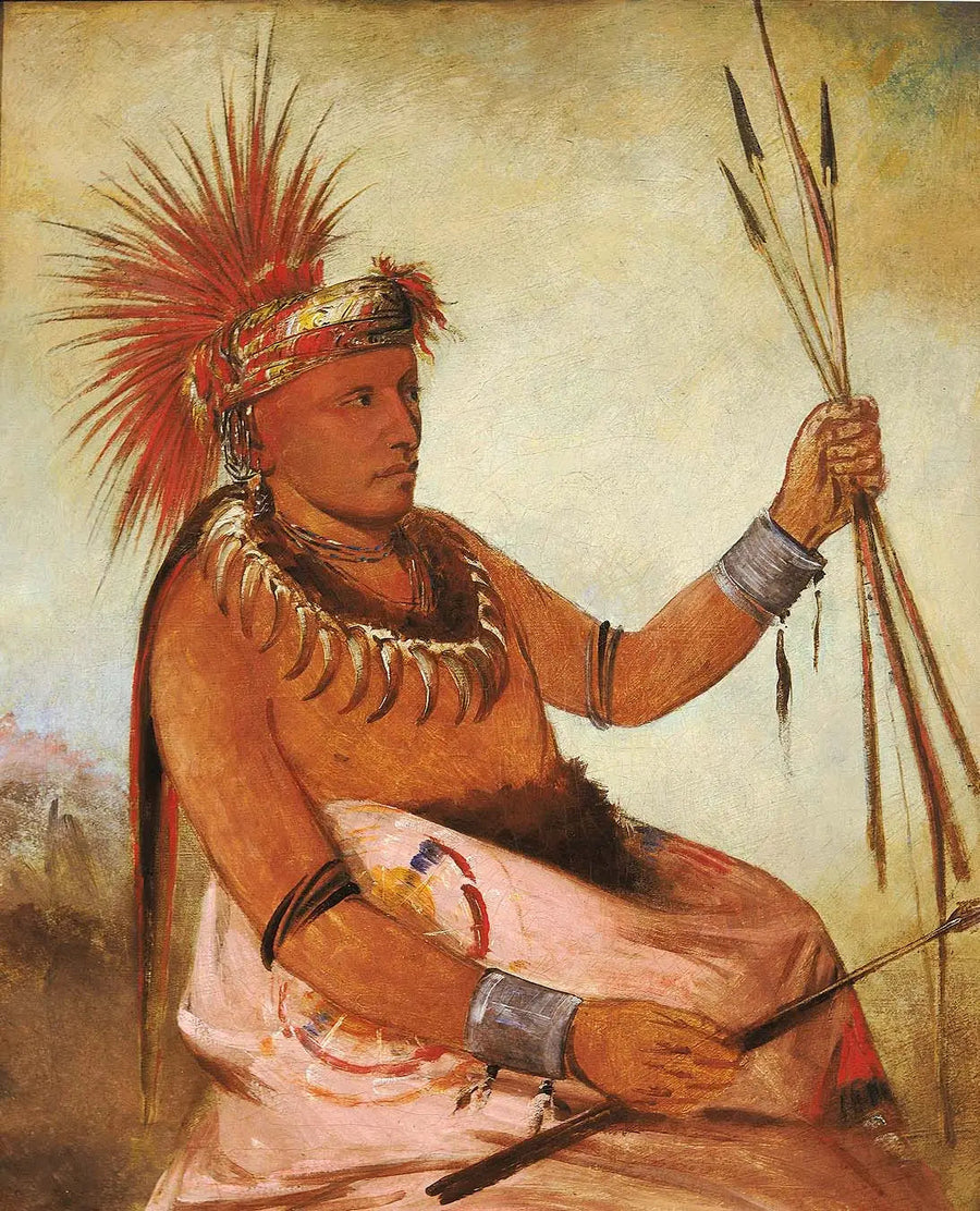 Wos-commune, l'homme occupé, un courageux - George Catlin