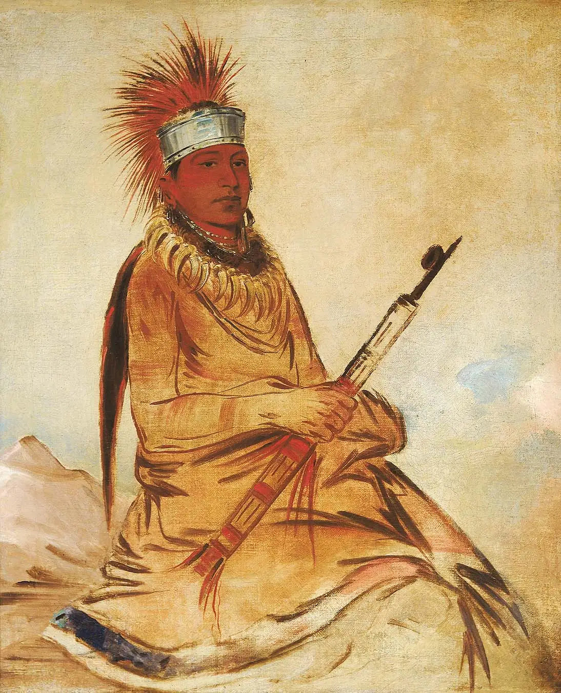 W’y-ee-yogh homme de bon sens un brave - George Catlin - Alpha Reproduction