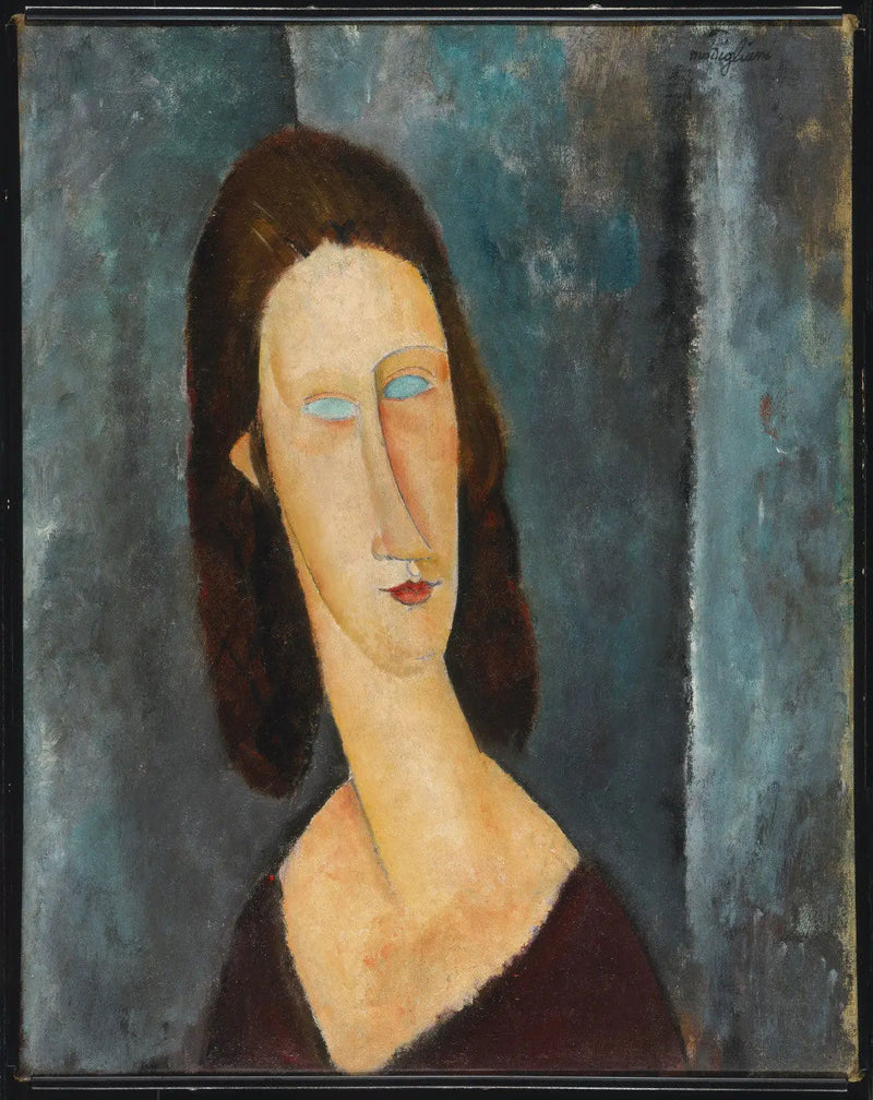 Blue Eyes (Portrait of Madame Jeanne Hébuterne) - Amedeo Modigliani