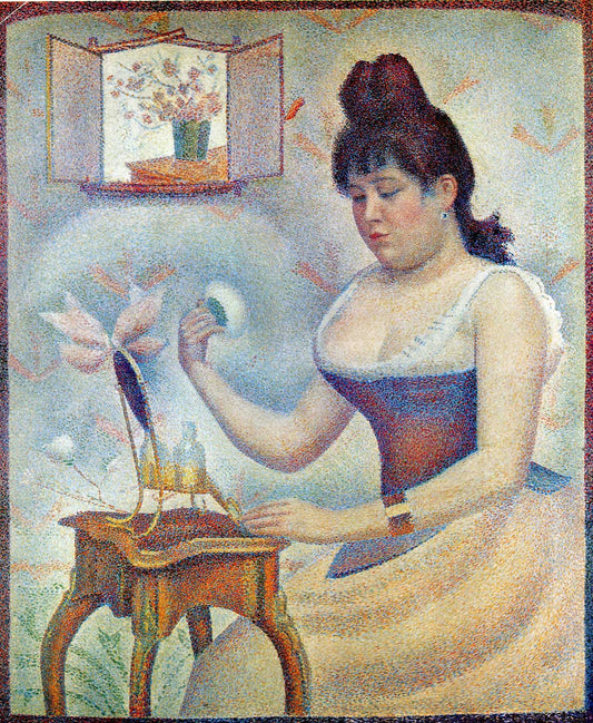 Jeune femme se poudrant - Georges SeuratGeorges Seurat - Reproductions de tableaux et peintures haut de gamme