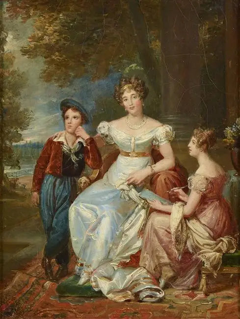 Zoé Talon, Countess of Cayla and her two children - François Gérard