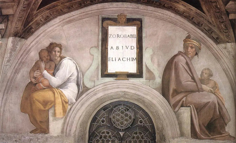 Zorobabel, Abiud and Eliakim - Michelangelo